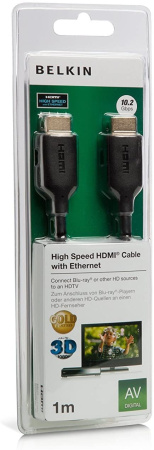 Кабель Belkin HDMI (M/M) 1м, High Speed Ethernet, чорний - фото 6