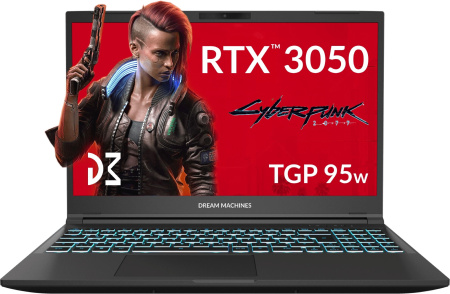 Ноутбук Dream Machines RG3050-15 15.6FHD IPS, Intel i7-13620H, 16GB, F1TB, NVD3050-4, DOS, чорний - фото 1