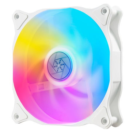 Корпусний вентилятор SilverStone Air Blazer 120RW-ARGB, 120мм, 600-2200rpm, 4pin PWM, 3pin +5VARGB, 7.4-35.6dBa, білий - фото 1