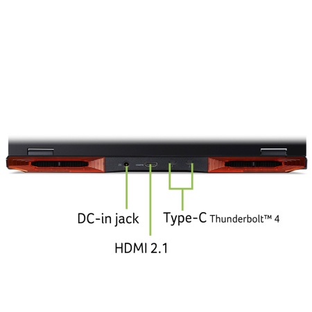 Acer Ноутбук Nitro 16 AN16-73 16" WUXGA IPS, Intel i7-14650HX, 32GB, F1TB, NVD4050-6, Lin, чорний - фото 12