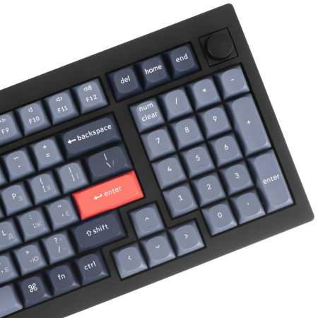Keychron Клавіатура механічна Keychron V5 Max 100Key, Gateron Jupiter Banana, Knob, WL/BT/USB-A, Hot-Swap, QMK, EN/UKR, RGB, чорний - фото 8