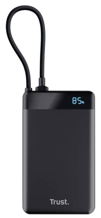 Акумулятор портативний літій-іонний power bank Trust Fiera, 10000мА·год, 2хUSB-C, 20W, PD/QC 3.0, чорний - фото 1