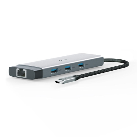 Хаб USB TP-LINK UH9120C USB-C > 3xUSB3.0/1xUSB-C/xHDMI/1xRJ45/1xSD/1xmicroSD/1xPD 100Wh - фото 1