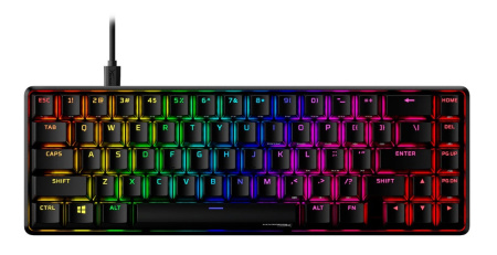 Клавіатура механічна HyperX Alloy Origins 65 67key, Red, USB-A, EN/UA, RGB, чорний - фото 1