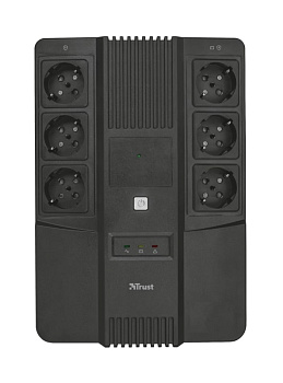 Trust Джерело безперебійного живлення Maxxon 800VA UPS with 6 standard wall power outlets BLACK