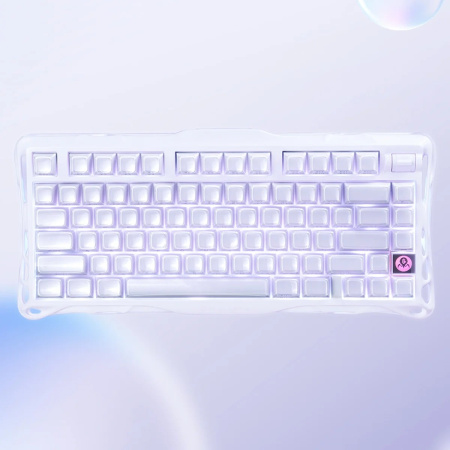 Клавіатура механічна GravaStar Mercury K1 80keys, GravaStar x Kailh Cheery Pink, EN, BT/WL/USB, Lavender Purple - фото 6 Клавіатура механічна GravaStar Mercury K1 80keys, GravaStar x Kailh Cheery Pink, EN, BT/WL/USB, Lavender Purple - фото 6
