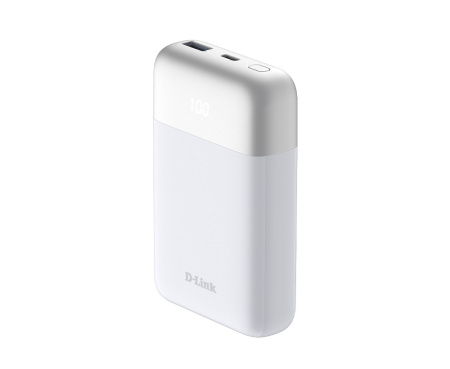 Акумулятор портативний літій-іонний Power Bank D-Link 10000мА*год 18Вт 1xUSB-A, 1xUSB-C, білий - фото 7