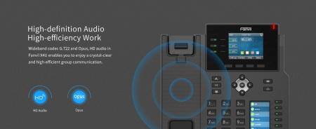 Fanvil Телефон IP X4U 2xGE LAN, 1xUSB-A, SIP, VPN, PoE, 2.8" кольоровий екран - фото 4