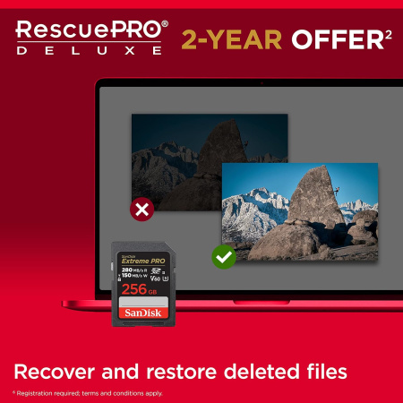 SanDisk Карта пам'яті SD 256GB C10 UHS-II U3 R280/W150MB/s Extreme Pro V60 - фото 6