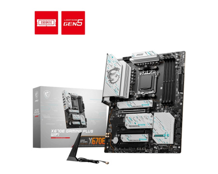 Материнcька плата MSI X670E GAMING PLUS WIFI sAM5 X670 4xDDR5 M.2 HDMI DP WiFi BT ATX - фото 4