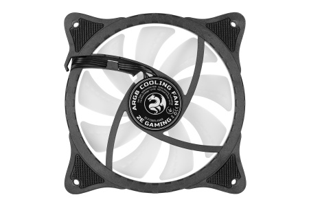 Корпусний вентилятор 2E GAMING F120IR-ARGB, 120мм, 1200rpm, 3pin, 3pin +5VARGB, 25.3dBa, чорний - фото 10