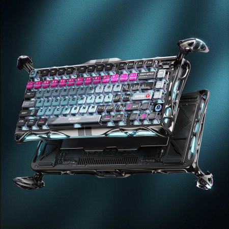 Клавіатура магнітна GravaStar Mercury V75 Pro 80keys, Magnetic Jade Gaming, 8K, USB-A, RGB, Cyberpunk - фото 9