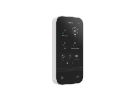 Клавіатура з сенсорним дисплеєм Ajax KeyPad TouchScreen, jeweller, бездротовий, білий - фото 12