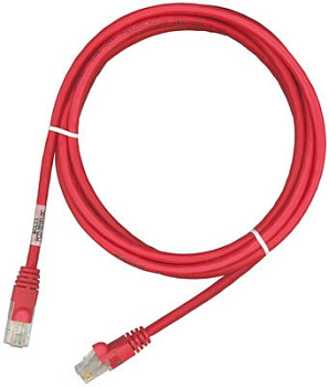 Кросовий шнур Molex PC RJ45, 568B, UTP, stranded, PC 5e, LS0H 3m Red