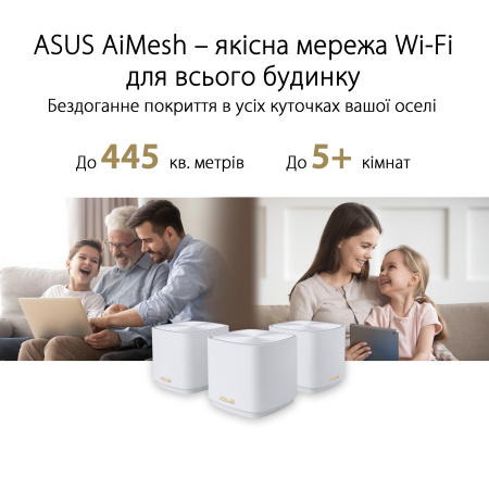 Система WiFi-Mesh ASUS ZenWiFi XD5 AX3000, 1xGE LAN, 1xGE WAN, 3мод - фото 3