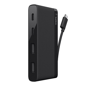 Belkin Концентратор 3.0 USB-C TRAVEL HUB, BLACK