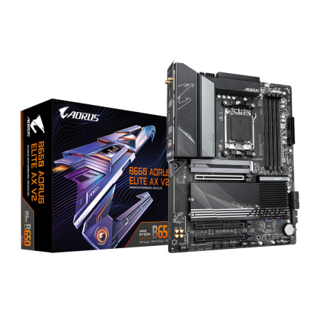 Материнська плата GIGABYTE B650 A ELITE AX V2 sAM5 B650 4xDDR5 M.2 Wi-Fi BT HDMI DP ATX - фото 4