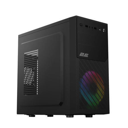 Корпус 2E Basis RD850 без БЖ 1xUSB3.0, 2xUSB2.0, 1x120мм ARGB, VGA 290мм, Metal Side Panel, mATX, чорний - фото 4 Корпус 2E Basis RD850 без БЖ 1xUSB3.0, 2xUSB2.0, 1x120мм ARGB, VGA 290мм, Metal Side Panel, mATX, чорний - фото 4