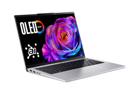 Acer Ноутбук Swift Go 14 SFG14-74 14" WUXGA OLED, Intel U5-225H, 16GB, F512GB, UMA, Win11, сріблястий - фото 5