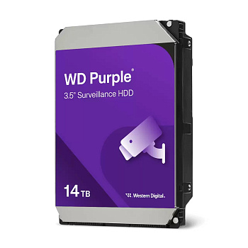 WD Жорсткий диск 14TB 3.5" 7200 512MB SATA Purple Pro Surveillance