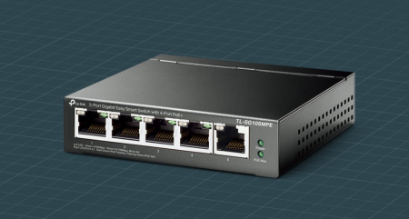 TP-Link Комутатор TL-SG105MPE 5xGE (4xPoE), 120Вт, WebSmart - фото 3