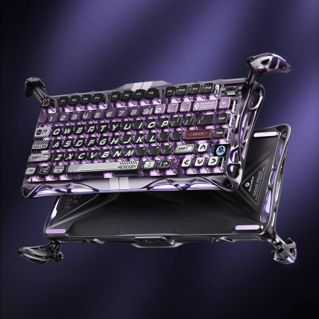 Клавіатура магнітна GravaStar Mercury V75 Pro 80keys, GravaStar x Gateron Jade Gaming, USB-A, 8k, RGB, Iron Purple - фото 4