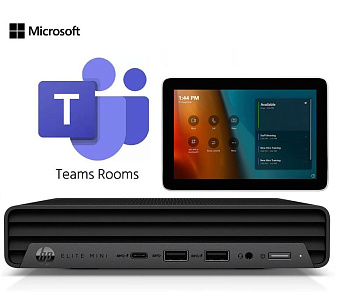 Poly Система конференцзв'язку Microsoft Teams Rooms Base Kit HP Mini PC_GC8_Cat5e Extender, Intel i7-12700T, 16GB, F256GB, Wi-Fi 6E, BT 5.3, Win11IoT, чорний