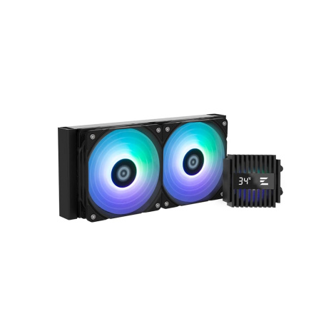 Система рідинного оxолодження  Zalman Alpha 2 A24 ARGB, LGA1851, 1700, 1200, 115x, AM5, AM4, TDP 320W, чорний - фото 2