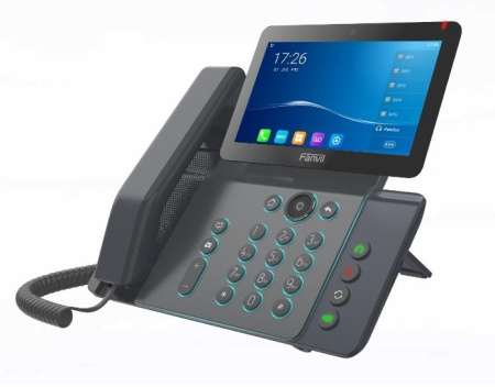 Fanvil Телефон IP V67 2xGE LAN, 1xUSB-A, BT, WiFi, SIP, VPN, PoE, 7" кольоровий екран, вбудована камера, Android - фото 1