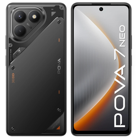 Смартфон TECNO POVA 7 Neo (LJ6) 6.78" 8/128ГБ, 2SIM, 7000мА•год, Geek Black - фото 1