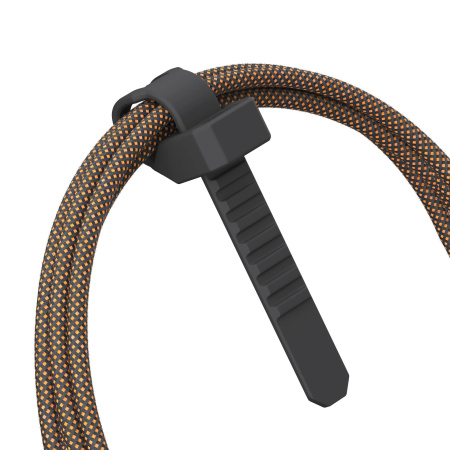 UAG Кабель USB-C > USB-C 3.2 заряджання/синхронізації 0.75м, 240Вт, Type-C, Rugged Double Braided Nylon, Black/Orange - фото 10