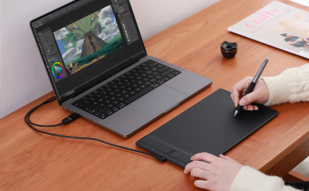Графічний планшет Huion 8.7"x5.4" H951P чорний - фото 3