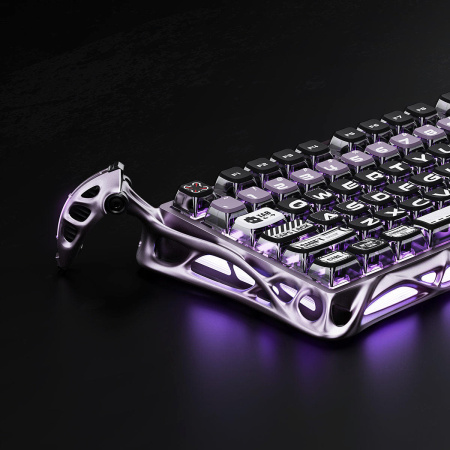 Клавіатура магнітна GravaStar Mercury V75 Pro 80keys, GravaStar x Gateron Jade Gaming, USB-A, 8k, RGB, Iron Purple - фото 13