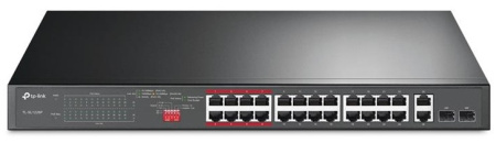 Комутатор TP-LINK TL-SL1226P 24xFE (24xPoE), 2xSFP, 250Вт, Некерований - фото 1