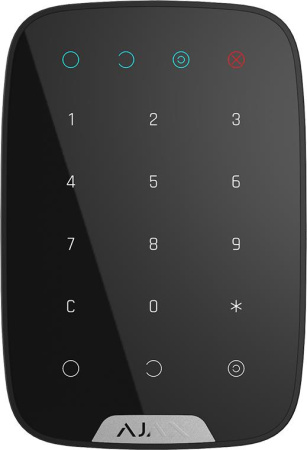 Бездротова сенсорна клавіатура Ajax KeyPad, jeweller, бездротовий, чорний - фото 1