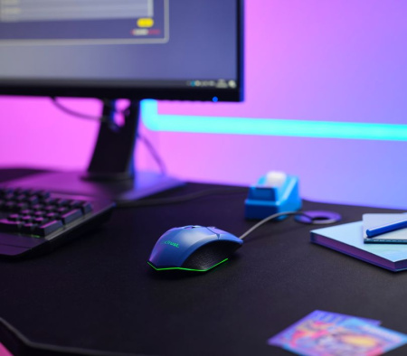 Миша Trust GXT 109 Felox, RGB, USB-A, синій - фото 10