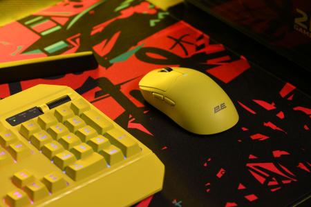2E Gaming Миша MG355 WL, RGB, USB-A/WL, жовтий - фото 2