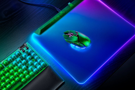 Миша Razer Basilisk V3 Pro 35K, RGB, USB-A/WL/BT, Phantom Green Ed. - фото 3
