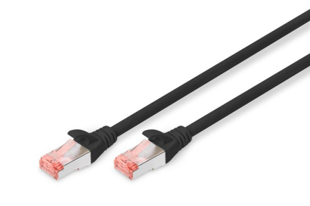 Патч-корд DIGITUS CAT 6 S-FTP, 5м, AWG 27/7, LSZH, чорний - фото 1
