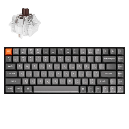 Keychron Клавіатура механічна K2 Max 84Key, K Super Brown, WL/BT/USB-A, QMK, EN/UKR, White Led, чорний - фото 2