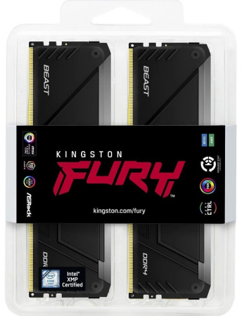 Пам'ять ПК Kingston DDR4 16GB KIT (8GBx2) 3200 FURY Beast RGB - фото 5