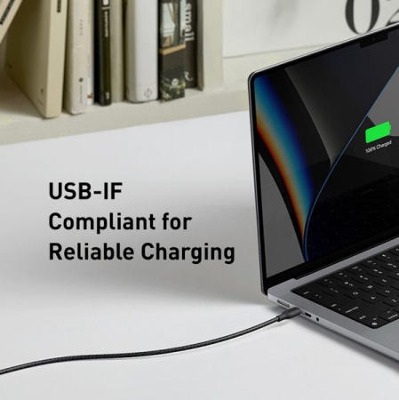 Кабель Anker 544 USB-C to USB-C - 1.8m 140W Bio-Nylon Black - фото 4