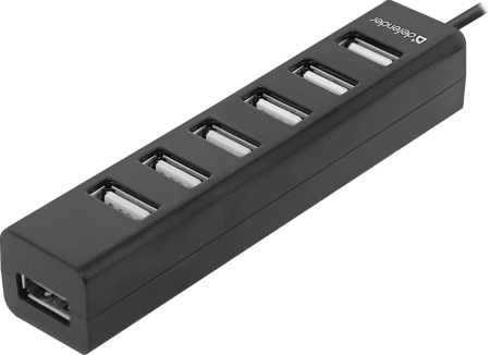 USB-хаб Defender Quadro Swift 7xUSB 2.0 (83203) - фото 1