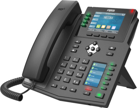Fanvil Телефон IP X5U 2xGE LAN, 1xUSB-A, BT, SIP, VPN, PoE, 3.5" кольоровий екран - фото 1