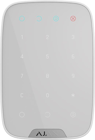 Ajax Бездротова сенсорна клавіатура KeyPad, jeweller, бездротовий, білий - фото 1