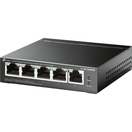 TP-Link Комутатор TL-SG105MPE 5xGE (4xPoE), 120Вт, WebSmart - фото 4