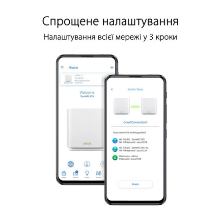 ASUS Маршрутизатор ZenWiFi XT9 1PK AX7800 3xGE LAN 1x2.5GE WAN 1xUSB 3.2 MU-MIMO OFDMA MESH white - фото 4