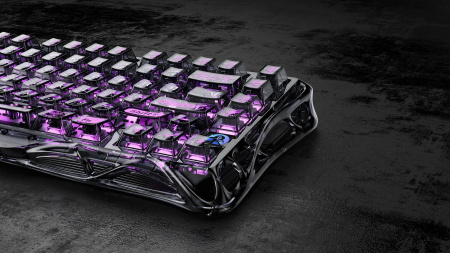Клавіатура магнітна GravaStar Mercury V75 Lite 75keys, Blackcore, USB-A, Transparent Black - фото 12