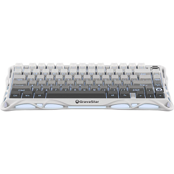 Клавіатура механічна GravaStar Mercury K1 80keys, GravaStar x Kailh Cheery Pink, EN, BT/WL/USB, білий