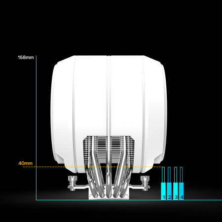 Процесорний кулер Zalman ZET5, ARGB LGA 1851, 1700, 1200, 115x, AM5, AM4,  4pin PWM, 3pin+5VARGB, TDP200W, білий - фото 13